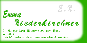 emma niederkirchner business card